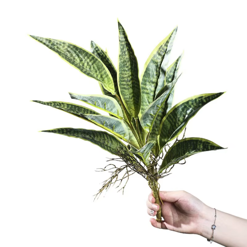 5 pièces de plantes artificielles en plastique Sansevieria