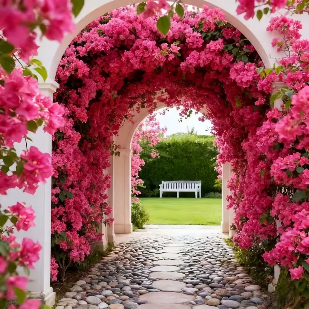 Guirlande artificielle de bougainvilliers en soie