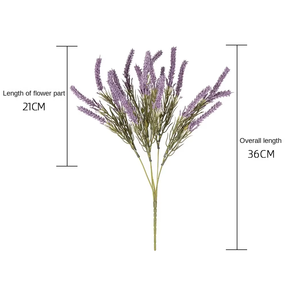 Fleur artificielle de Malt 36cm, plante verte pour décoration de mariage