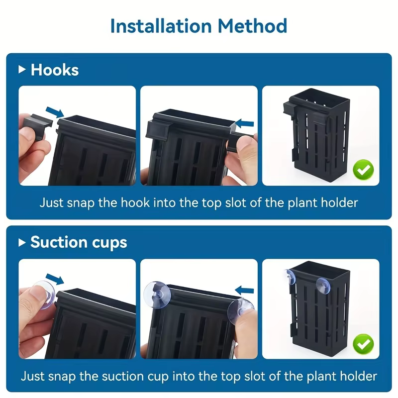 3 pièces en plastique Aquarium plante support