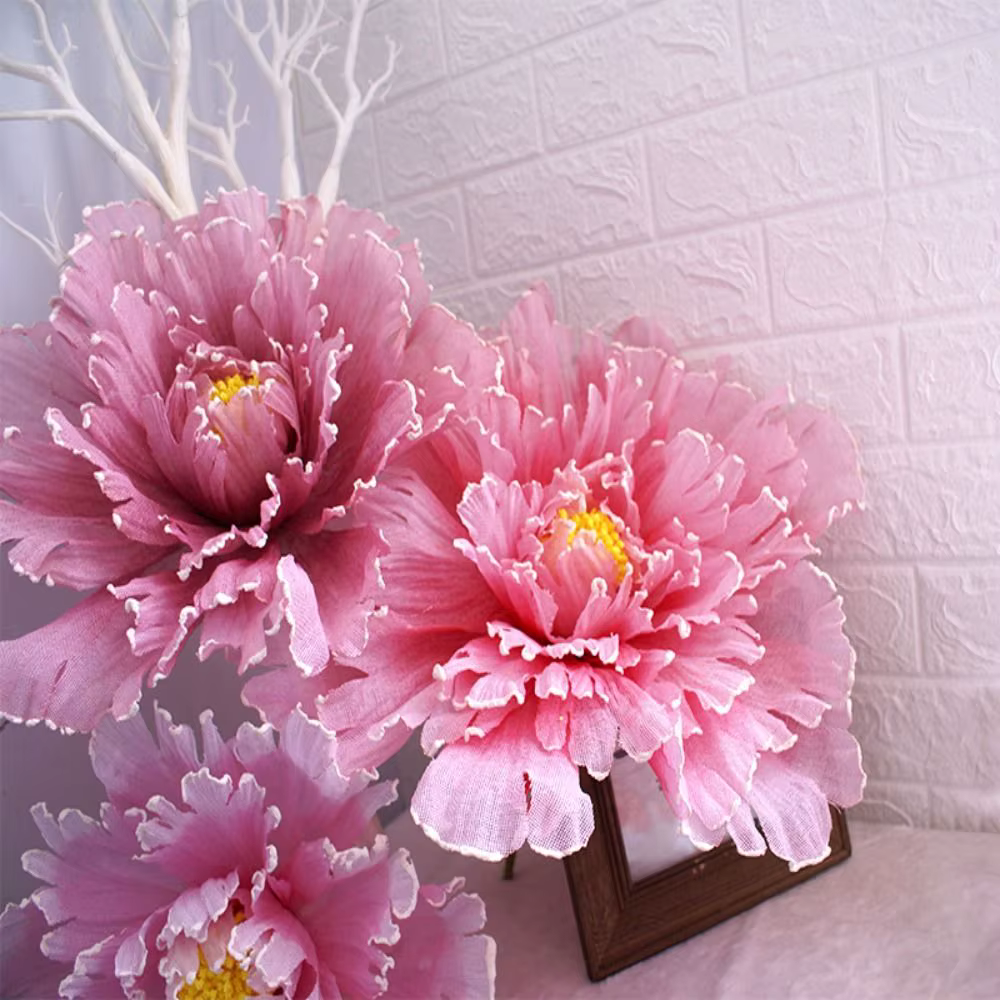 Grande fleur de pivoine artificielle tridimensionnelle pour la décoration de la maison