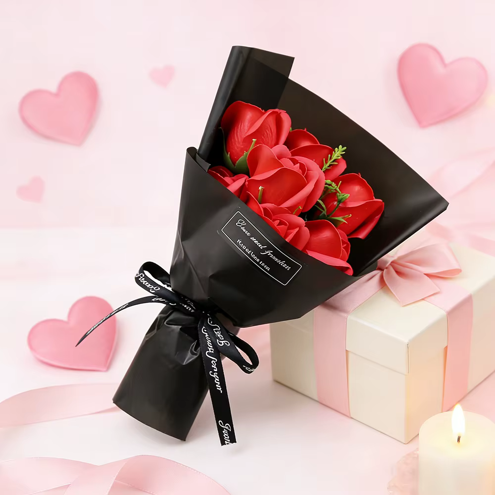 Bouquet de roses artificielles