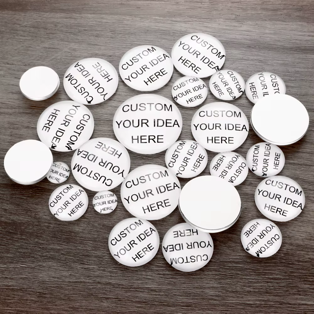 Cabochons Ronds en Verre sur Mesure, Coordinateur des Résultats de Bijoux, 10mm, 12mm, 14mm, 16mm, 18mm, 20mm, 25mm, 30mm, 35mm, 40mm