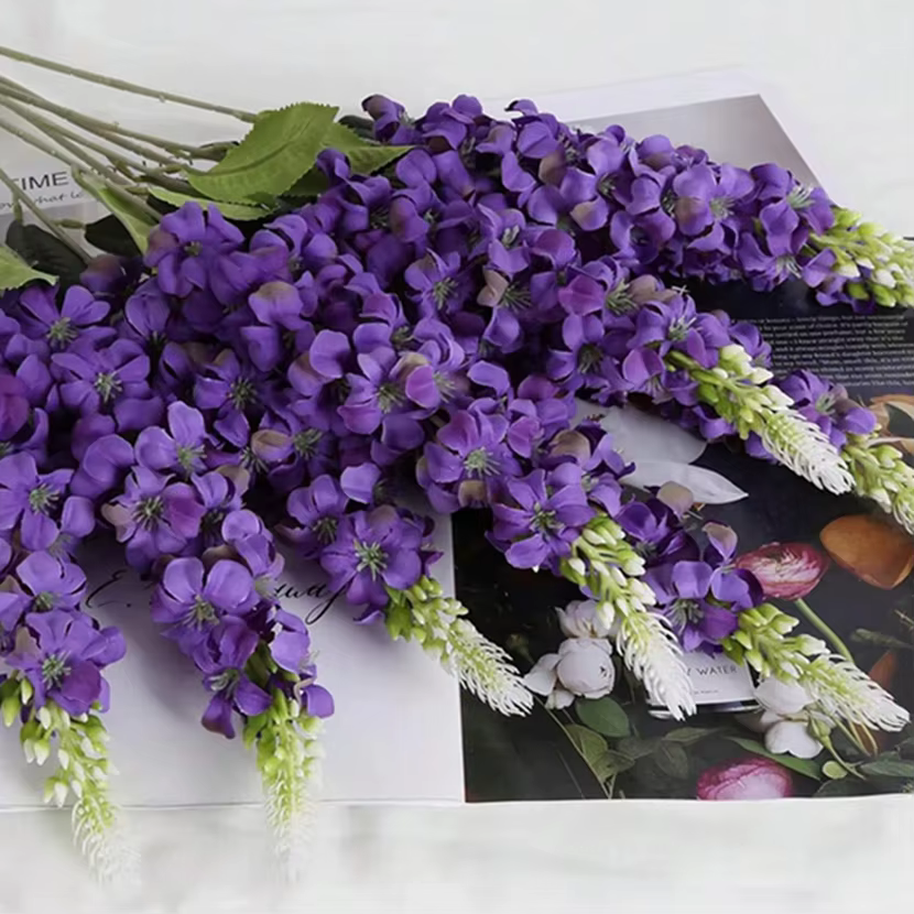 5 pièces fleurs artificielles jacinthe rotin maison salon célébration de mariage extérieur jardin mur boîte-cadeau décor bricolage accessoires