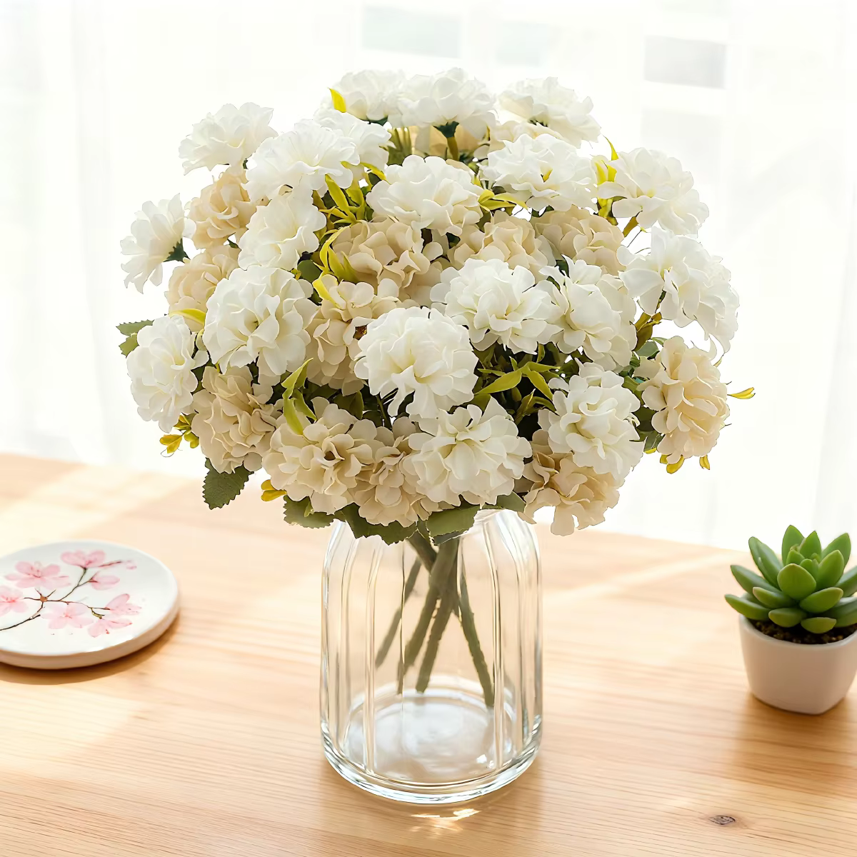 Fleurs artificielles en soie