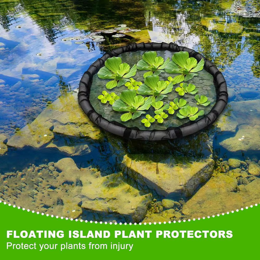 Barrière flottante pour poissons, 1 paquet, protection des plantes d'île flottante, barrière ronde pour poissons, filet de Protection pour étang pour plantes flottantes