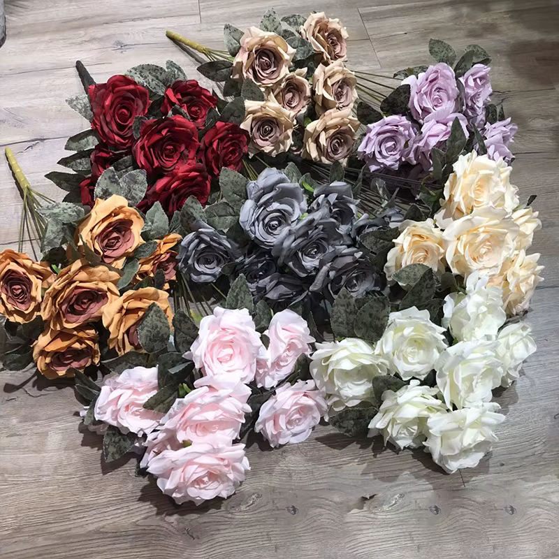 Bouquet de roses artificielles en diamant