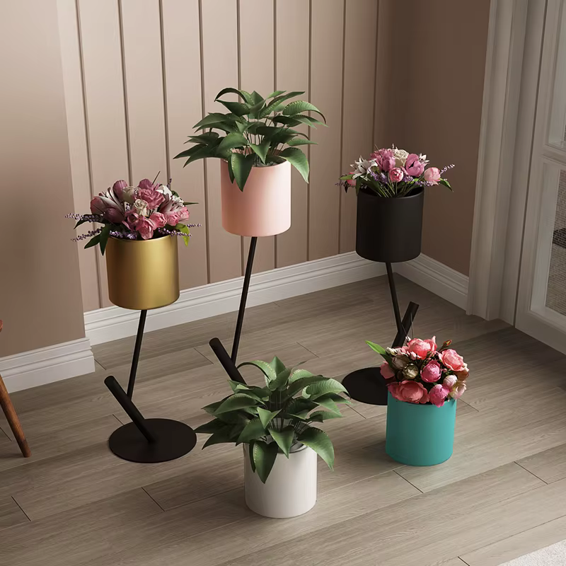 Support de fleurs en fer nordique