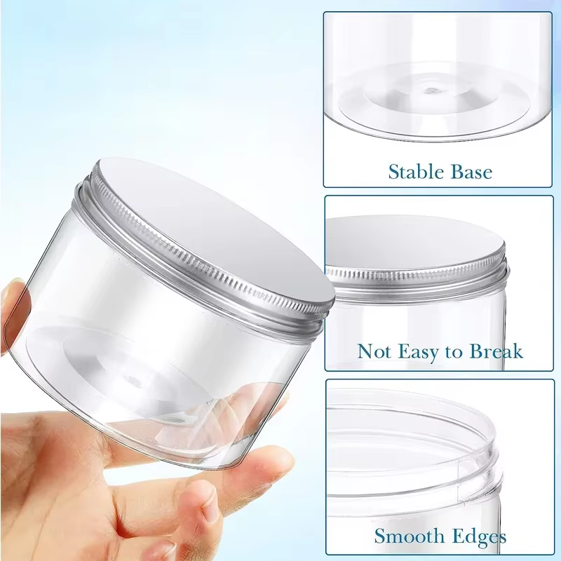 Pots en plastique transparent de 150 à 580ml