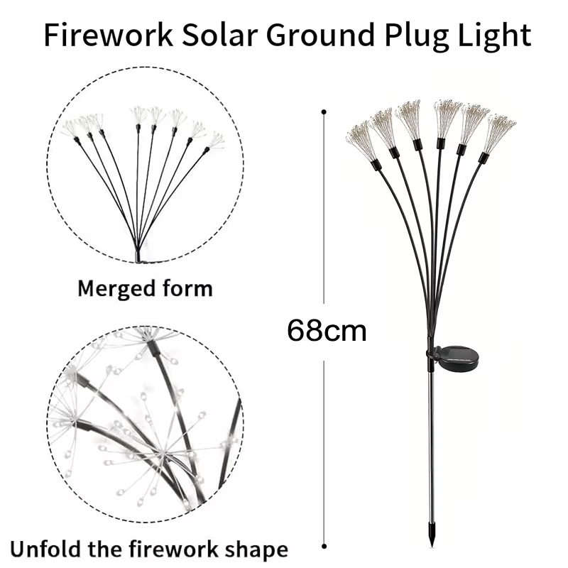 Lampes solaires LED en forme de fleur