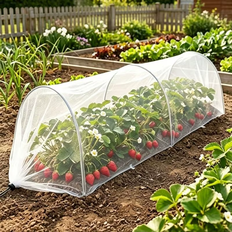 Couverture végétale en Polyester respirant avec cadre extensible pour potagers fleurs B03E