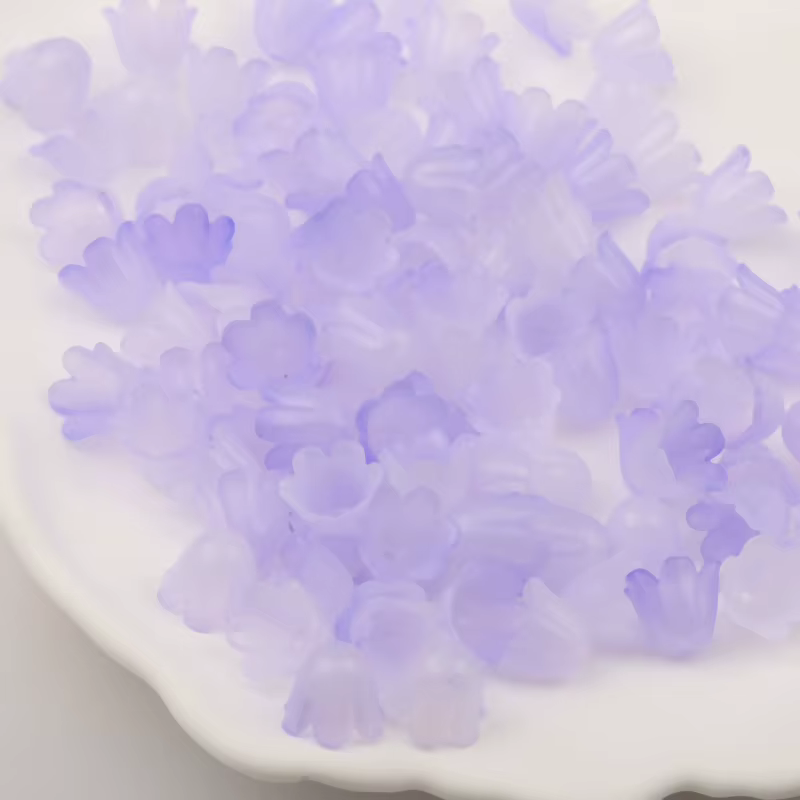 Perles de Verre Colorées en Forme de Fleur de Bellflower pour Bijoux, Accessoires de Bricolage, Faits à la Main, Trompent, 100 Pièces