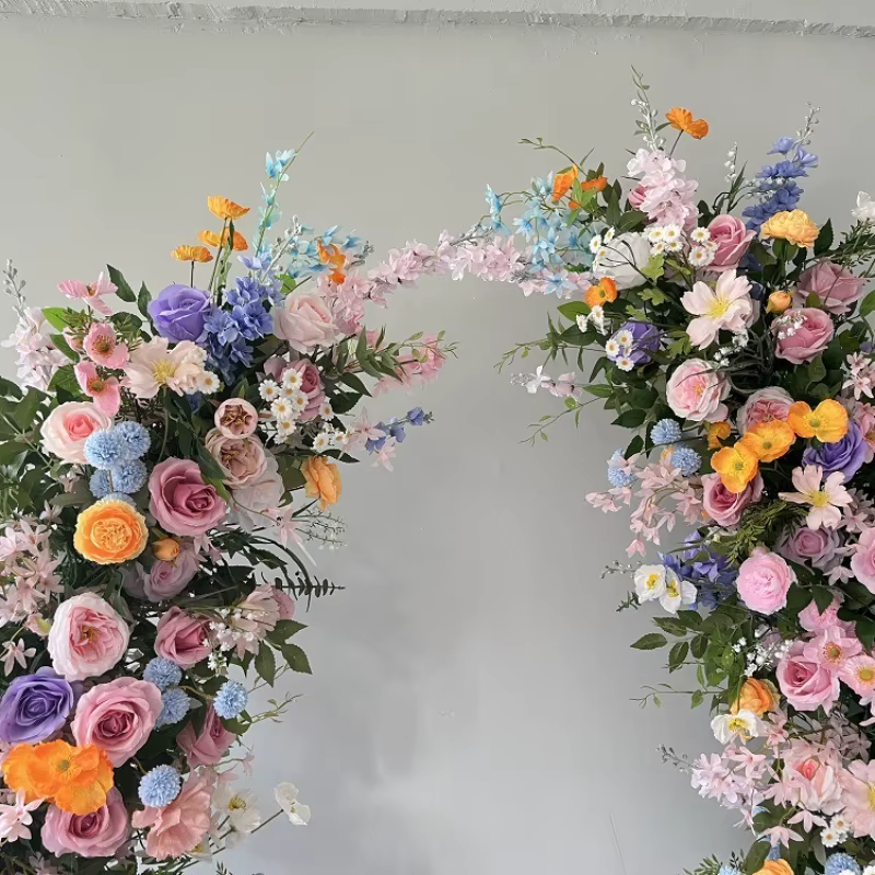 Offre spéciale Monet jardin artificielle Rose réutilisable coin Floral extérieur Festival célébration marché configuration résistant aux intempéries décor