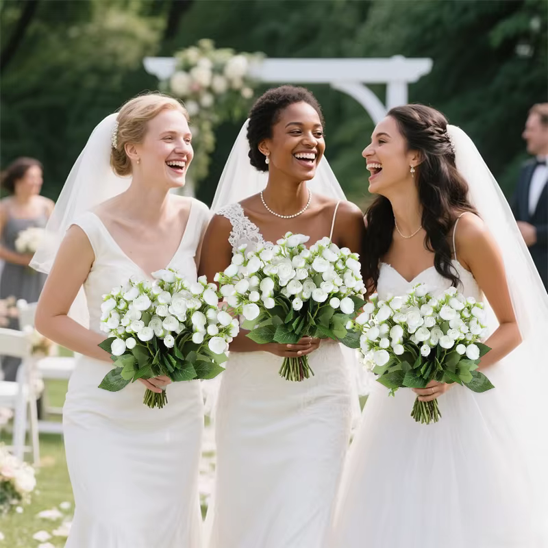 1 pièce, bouquet de 12 têtes de pivoines artificielles pour décoration de centre de table de mariage