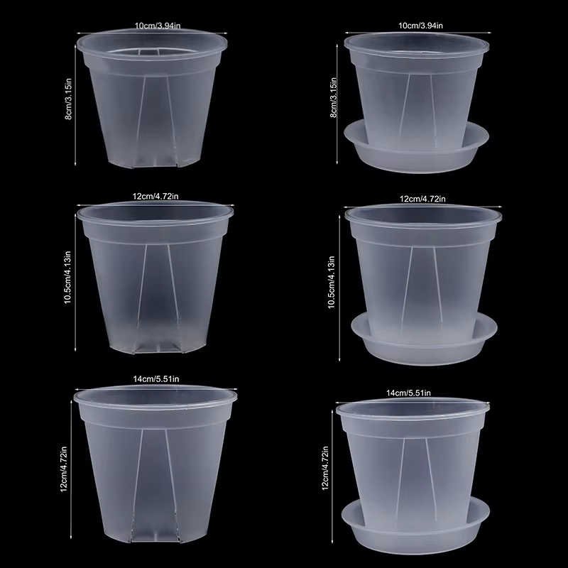 Pot de fleur transparent avec escalier
