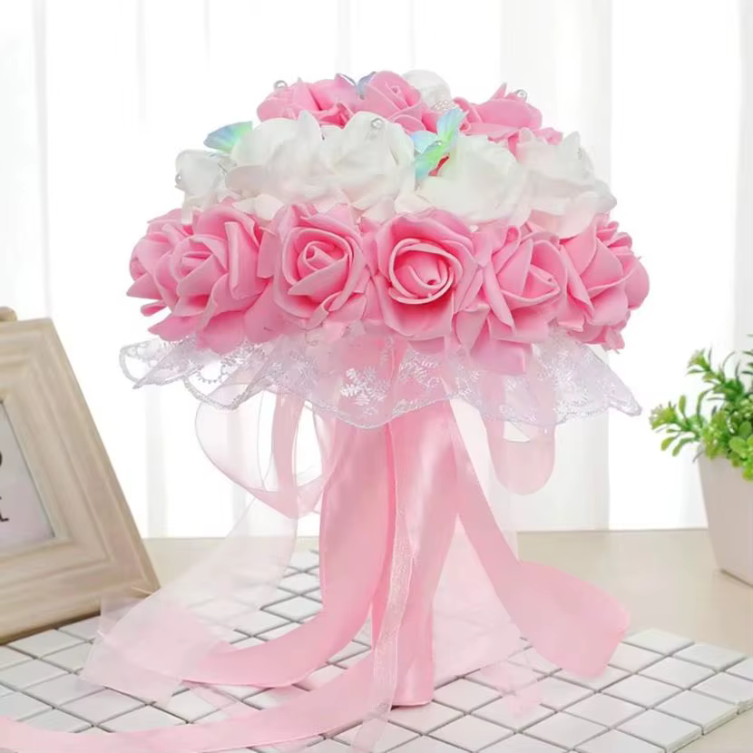 Bouquet de roses en mousse PE Premium pour noël