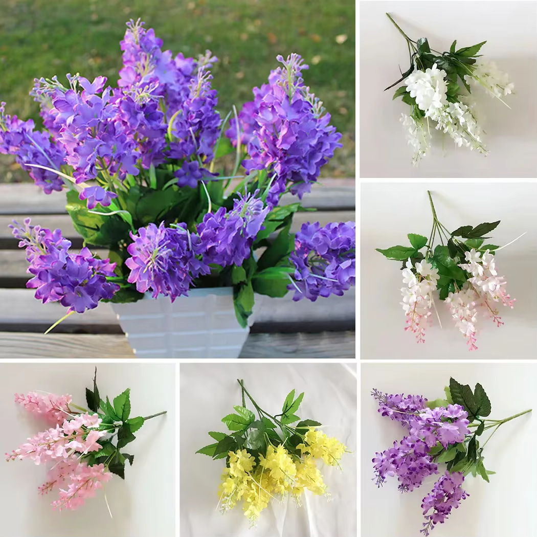 Fleur artificielle en jacinthe à 5 têtes