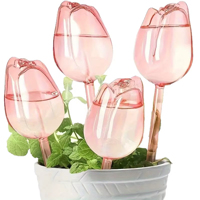 Boules d'arrosage pour plantes tulipes roses