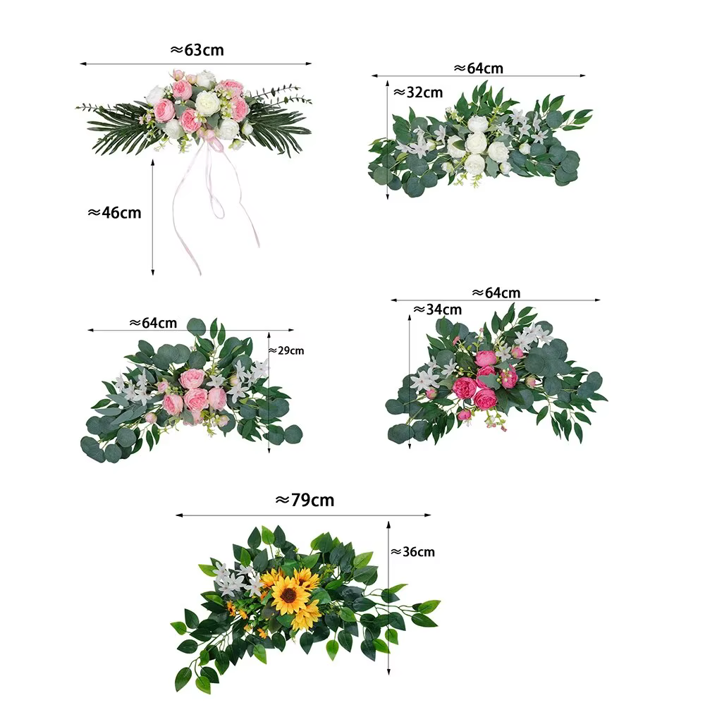 Arc de fleurs artificielles pour mariage