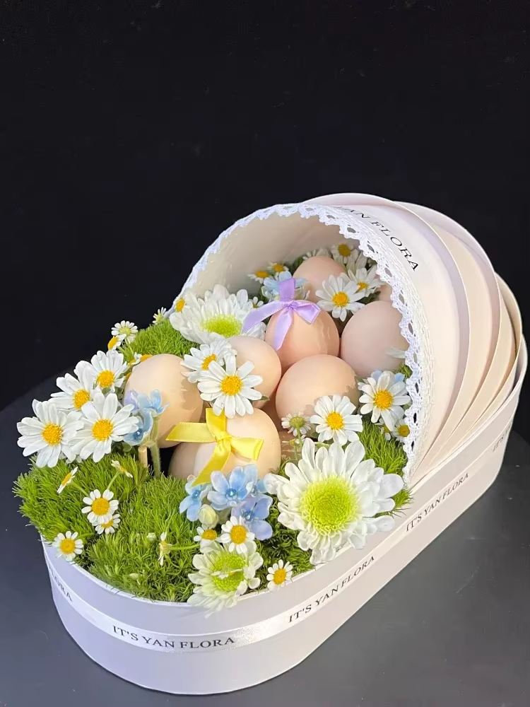 Boîte à Fleurs en Carton avec Sac
