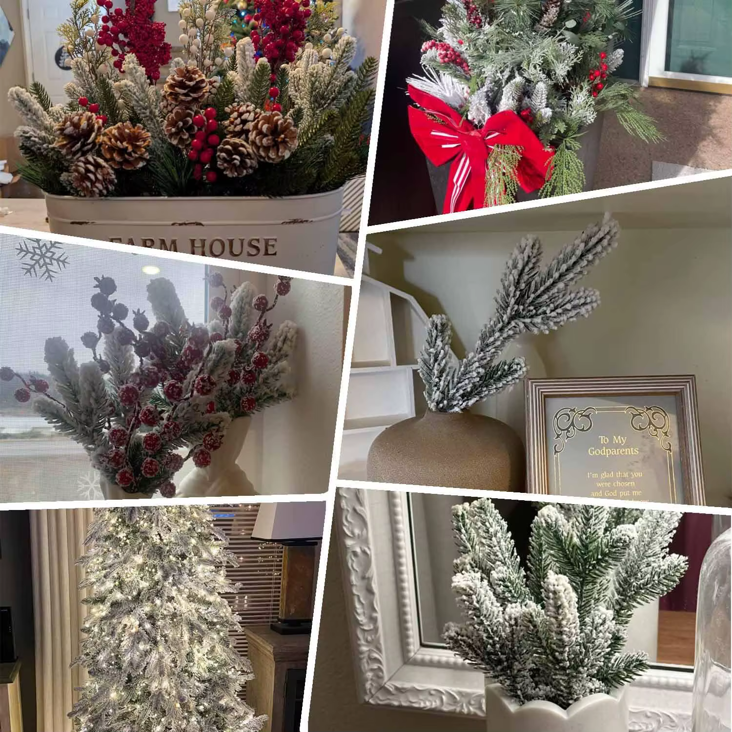 10/20Pc Plante Artificielle Pin Aiguille Halloween De Noël Arbres Maison Chambre Photographie Décor En Plein Air Jardin Mariage Bricolage Cadeau