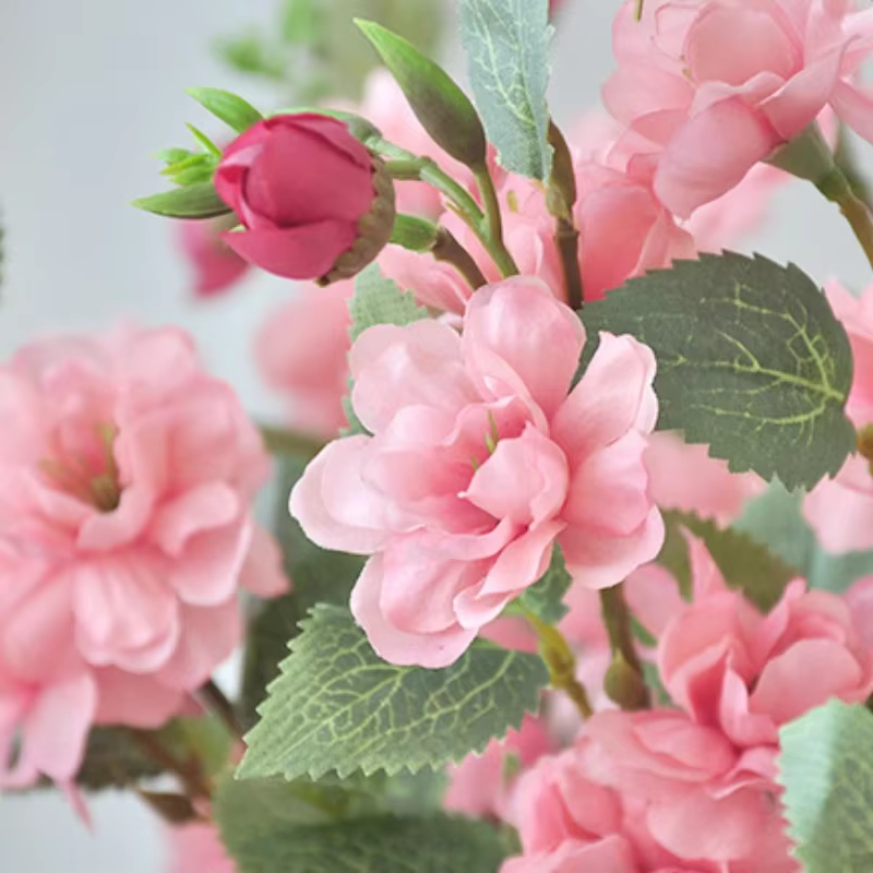 InjFlower-Bouquet de fleurs de camélia artificielles pour la décoration de la maison