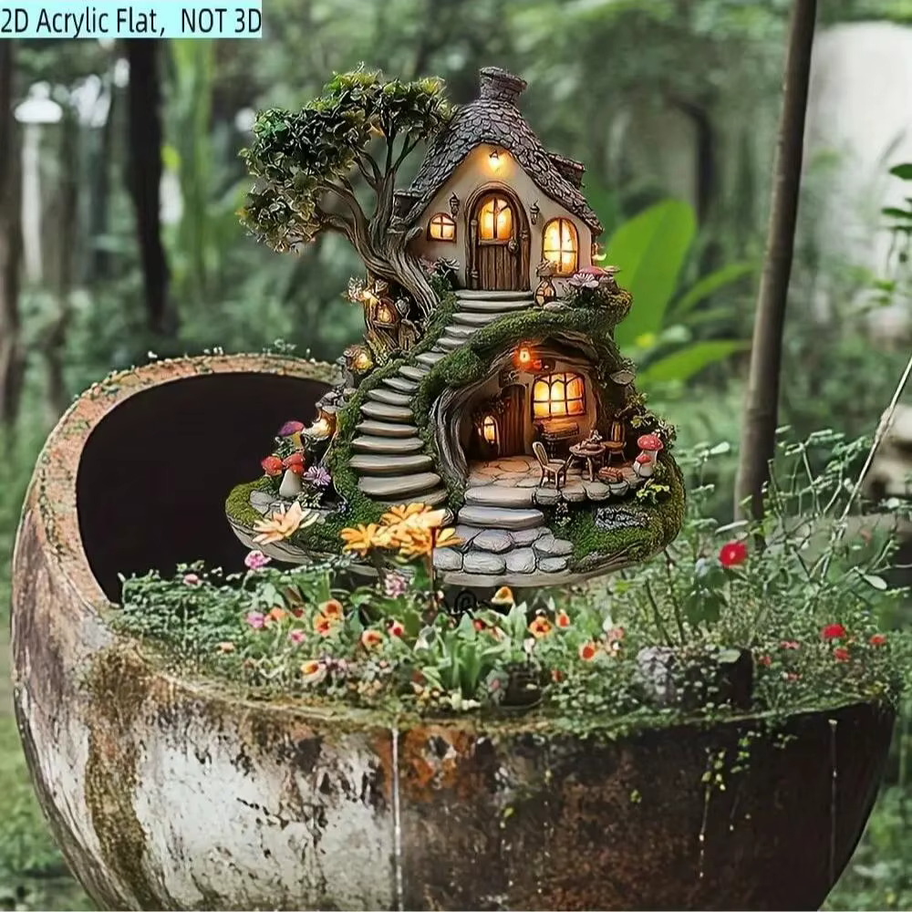 1 pièce Décoration extérieure fantaisie en forme de cabane dans les arbres
