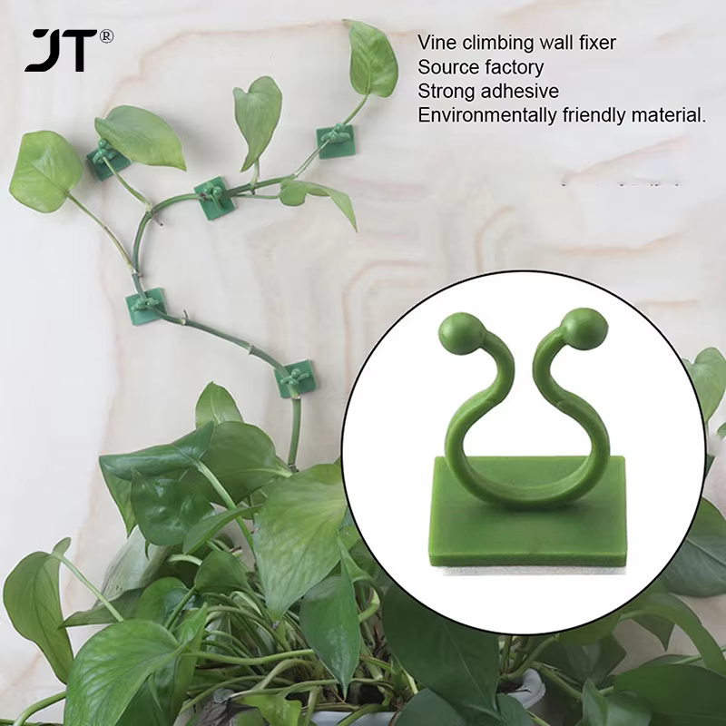 20 pièces support pour plantes feuille verte pince auto-adhésive plante