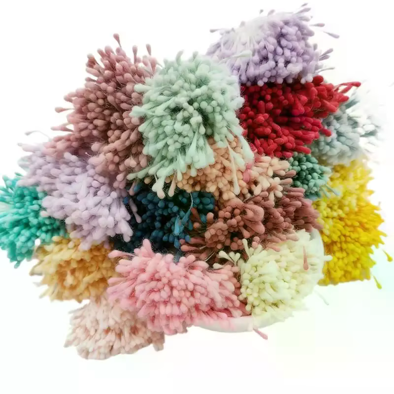 400 pièces de 2mm, mini-tiges de fleurs artificielles