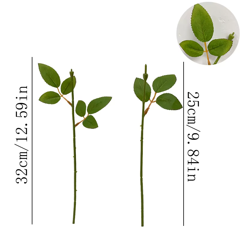 Tige de fleur verte artificielle, 10 pièces, matériel artisanal, accessoires de tige en fil fait à la main pour décoration de mariage et de maison
