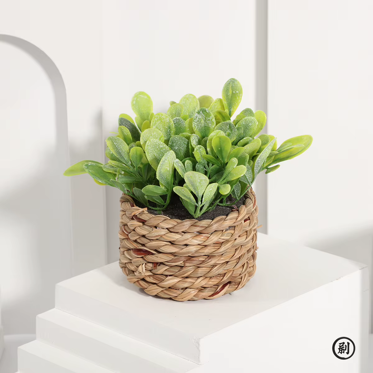 XIYA fleur vert plantes artificielles Eucalyptus herbe tissé petites