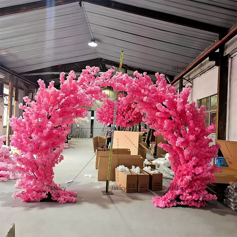 Arbre de cerisier artificiel blanc et rose de 1