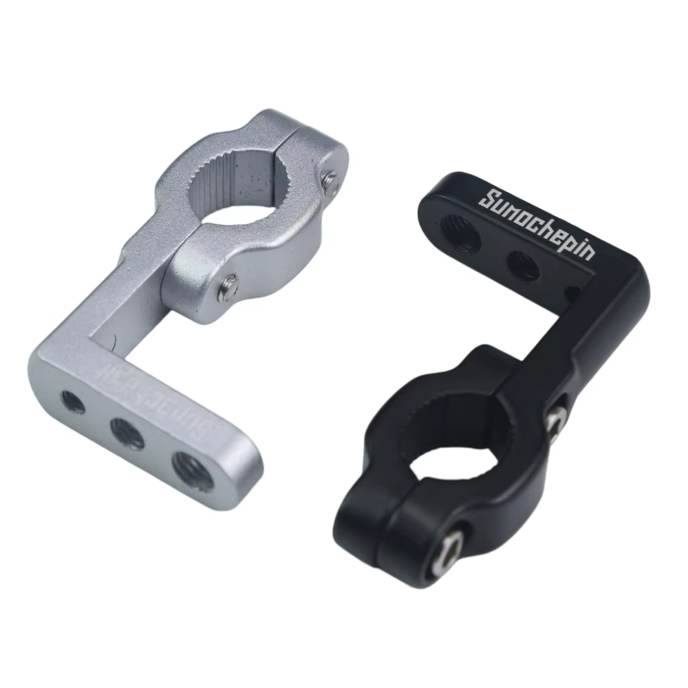 Support de guidon pour accessoires de moto, pince en alliage d'aluminium, support de rétroviseur de moto, adaptateur de montage sur guidon