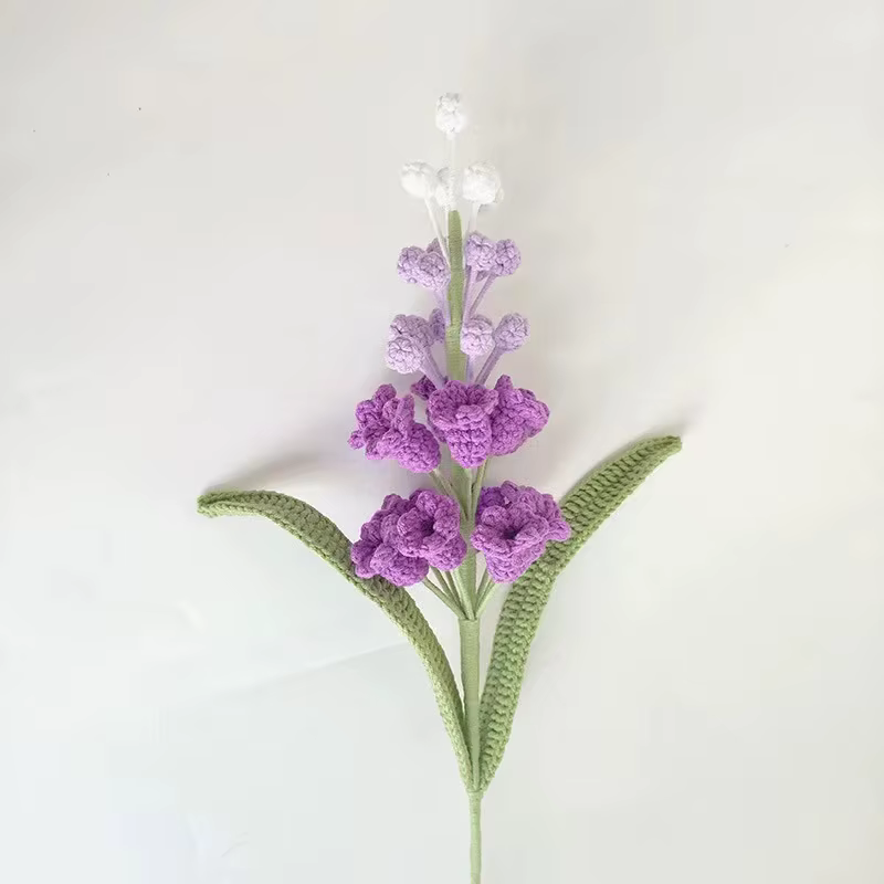 Bouquet de jacinthes en laine tissée