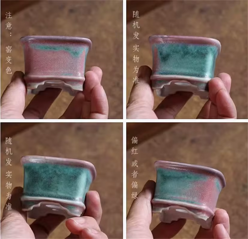 Pot à bonsaï émaillé en céramique