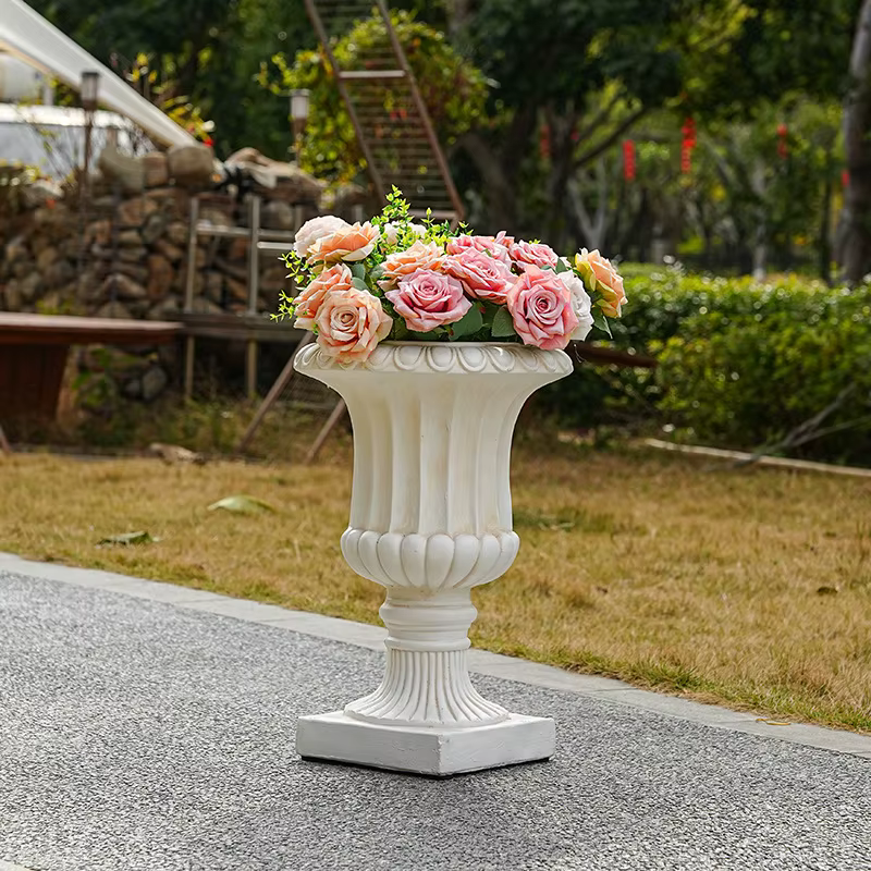 Pot de fleurs rétro européen de style romain pour plantes d'extérieur