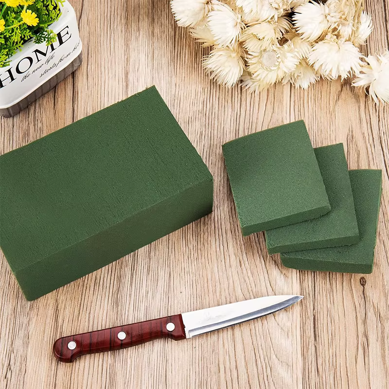Mousse de fleurs carrée verte pour arrangements floraux