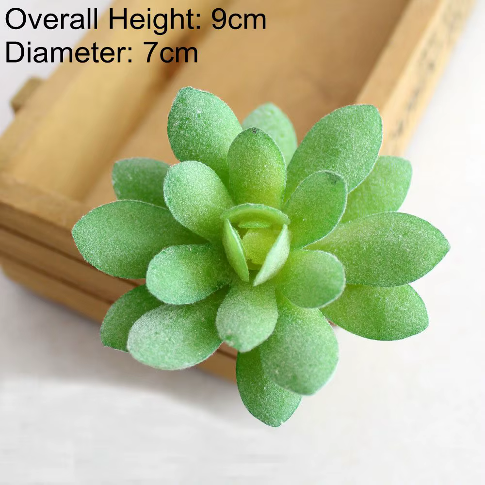 Plantes succulentes artificielles floquées vertes bonsaï, fausses plantes de bureau, décoration de mariage pour la saint-valentin
