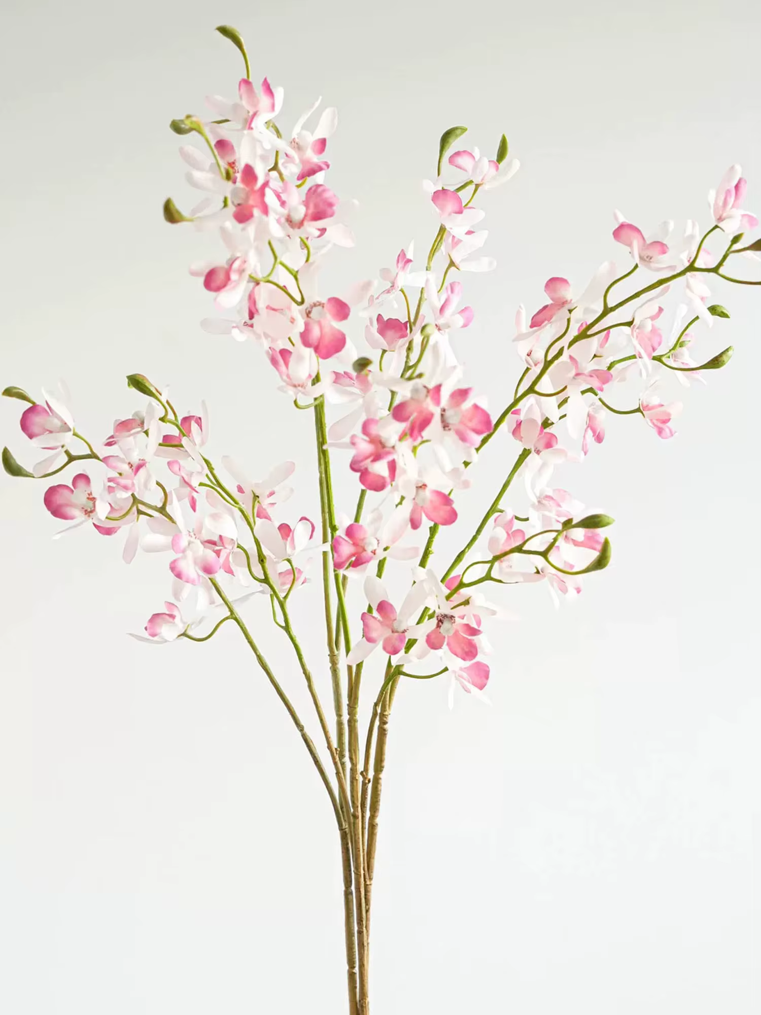 Lot de 3 fleurs artificielles d'orchidée Phalaenopsis
