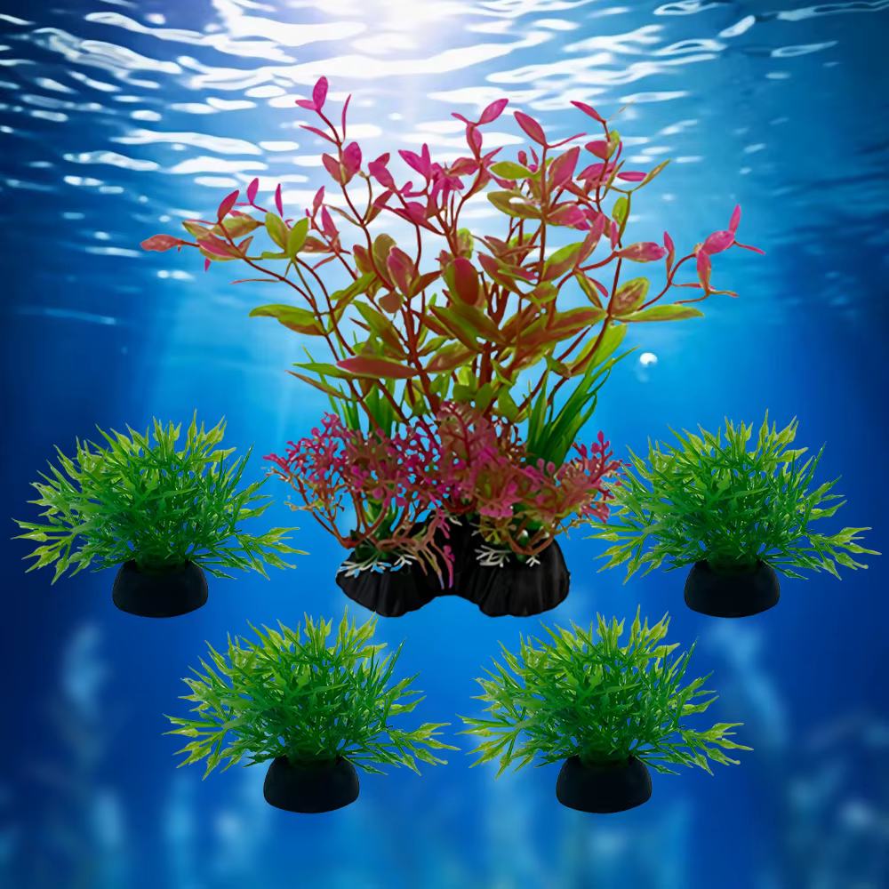 Ornements de plantes d'aquarium