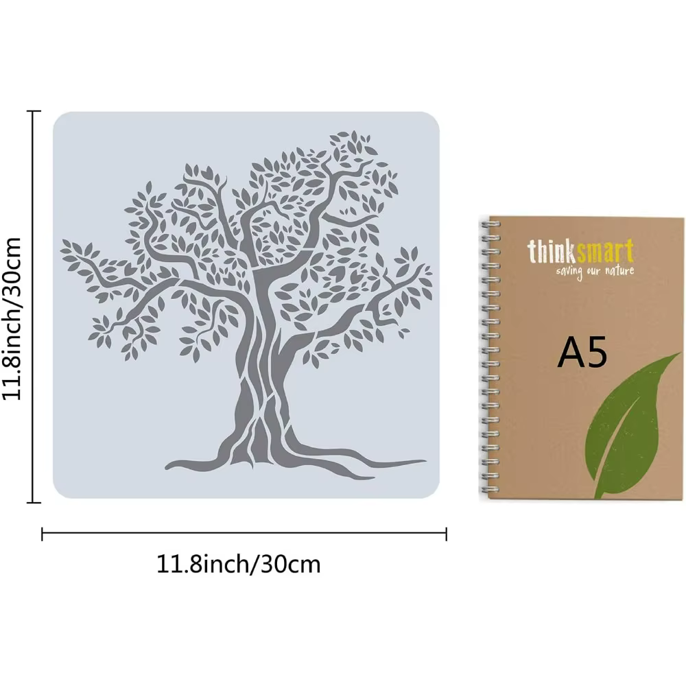 Grand modèle de pochoir d'arbre de vie 12x12 pouces