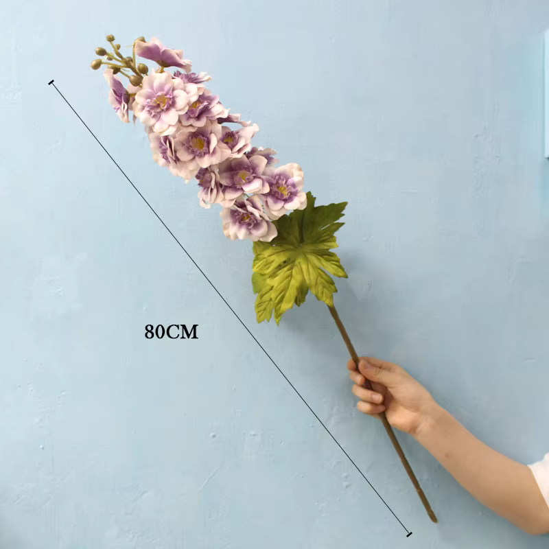 HMEOT 80cm 21 têtes de fleurs artificielles de delphinium longues