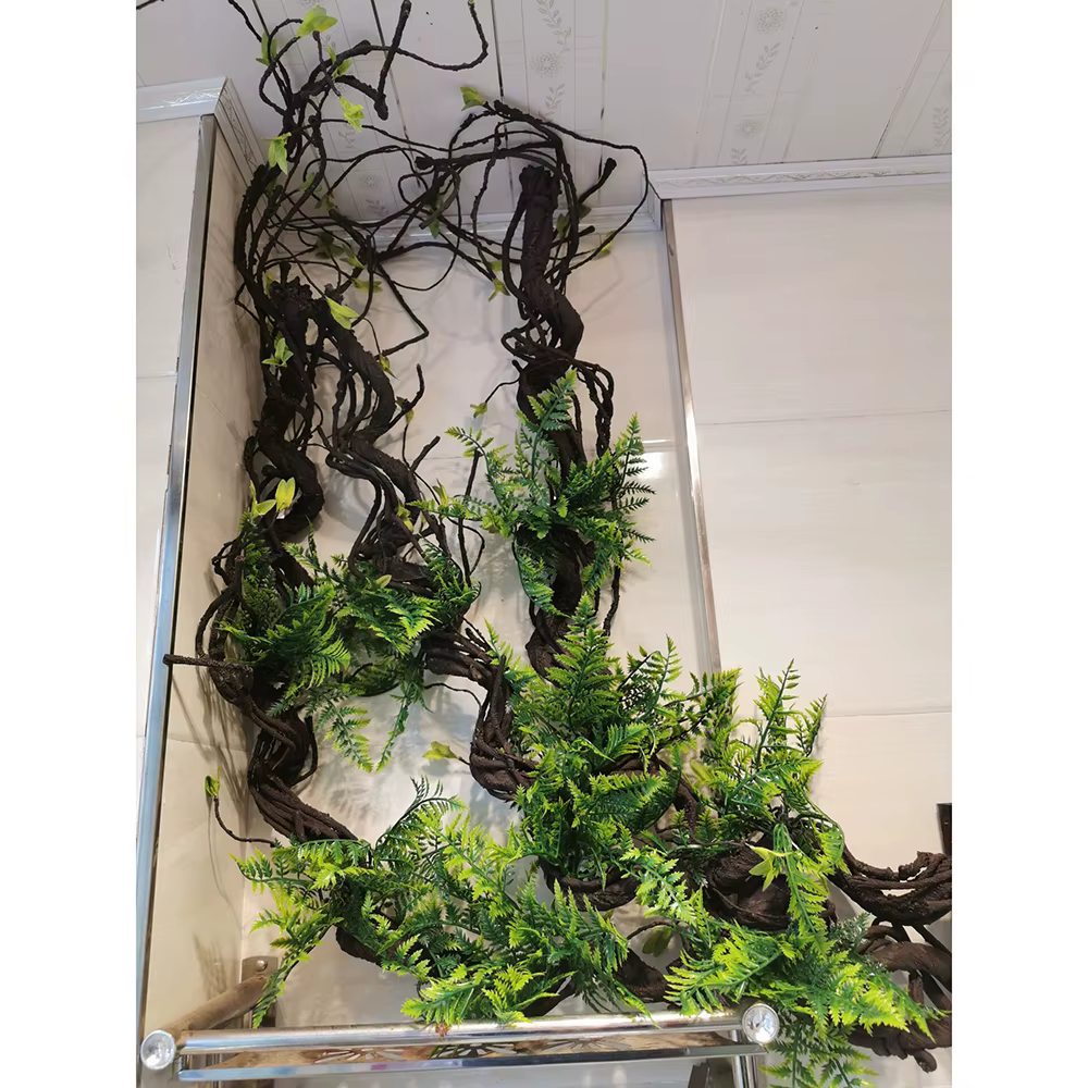 1.75 mètres vigne artificielle feuille verte Simulation Rose rotin plante branche décoration bureau bricolage