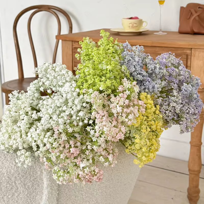 Fleurs artificielles en dentelle à tige longue en mousse de 91CM