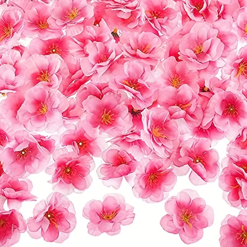 Pétales de fleurs de pêcher artificielles