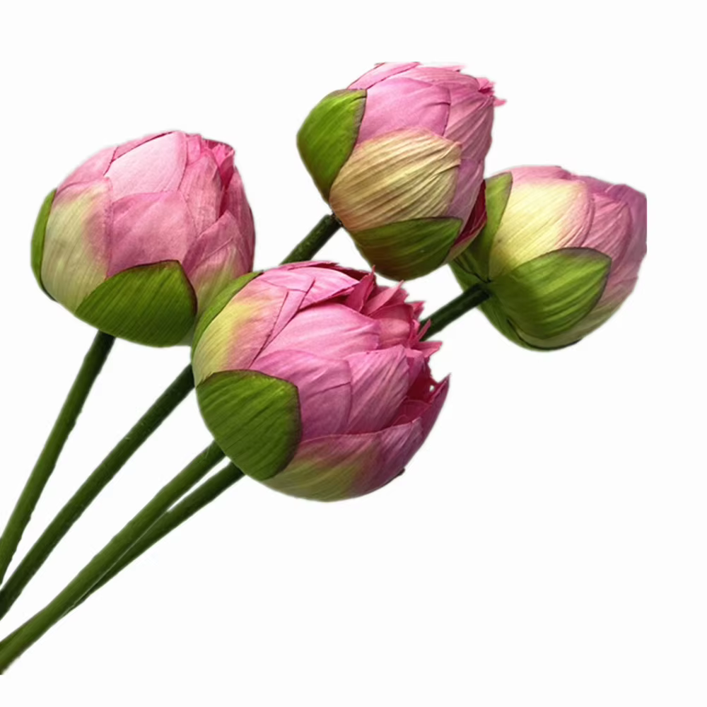 Une branche de fleur de lotus artificielle en soie