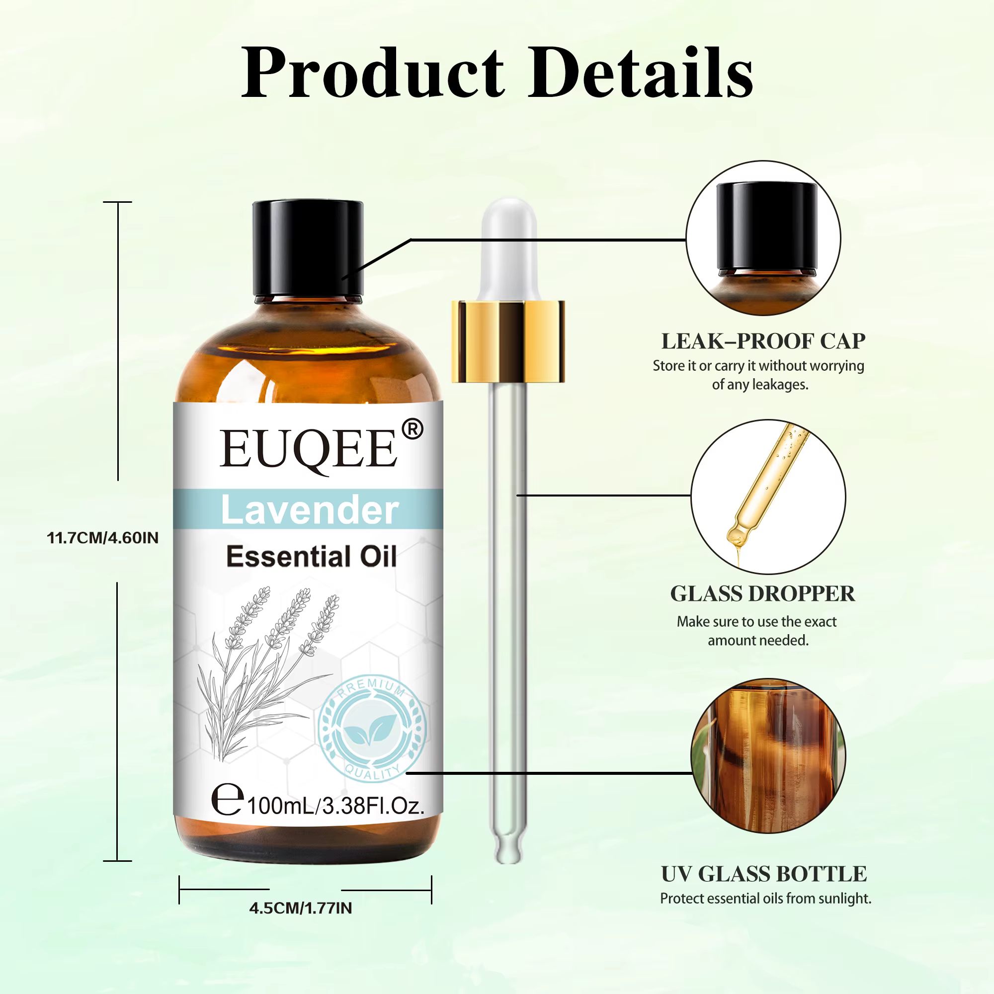 Huile essentielle 100ml avec compte-gouttes