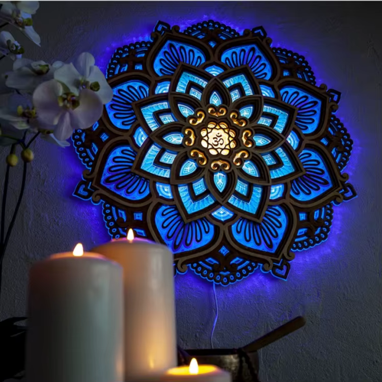 Lampe LED Mandala Lotus