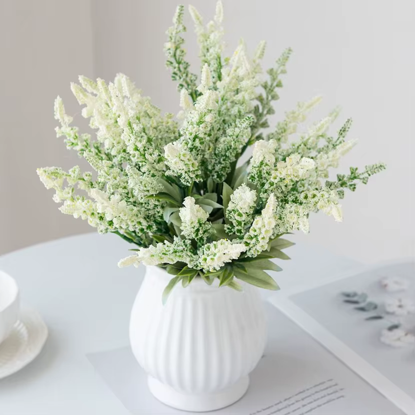Fleurs artificielles plante lavande Festival saint valentin couronne de mariage maison extérieure cour jardin Vase Decora Bouquet de mariée bricolage cadeau