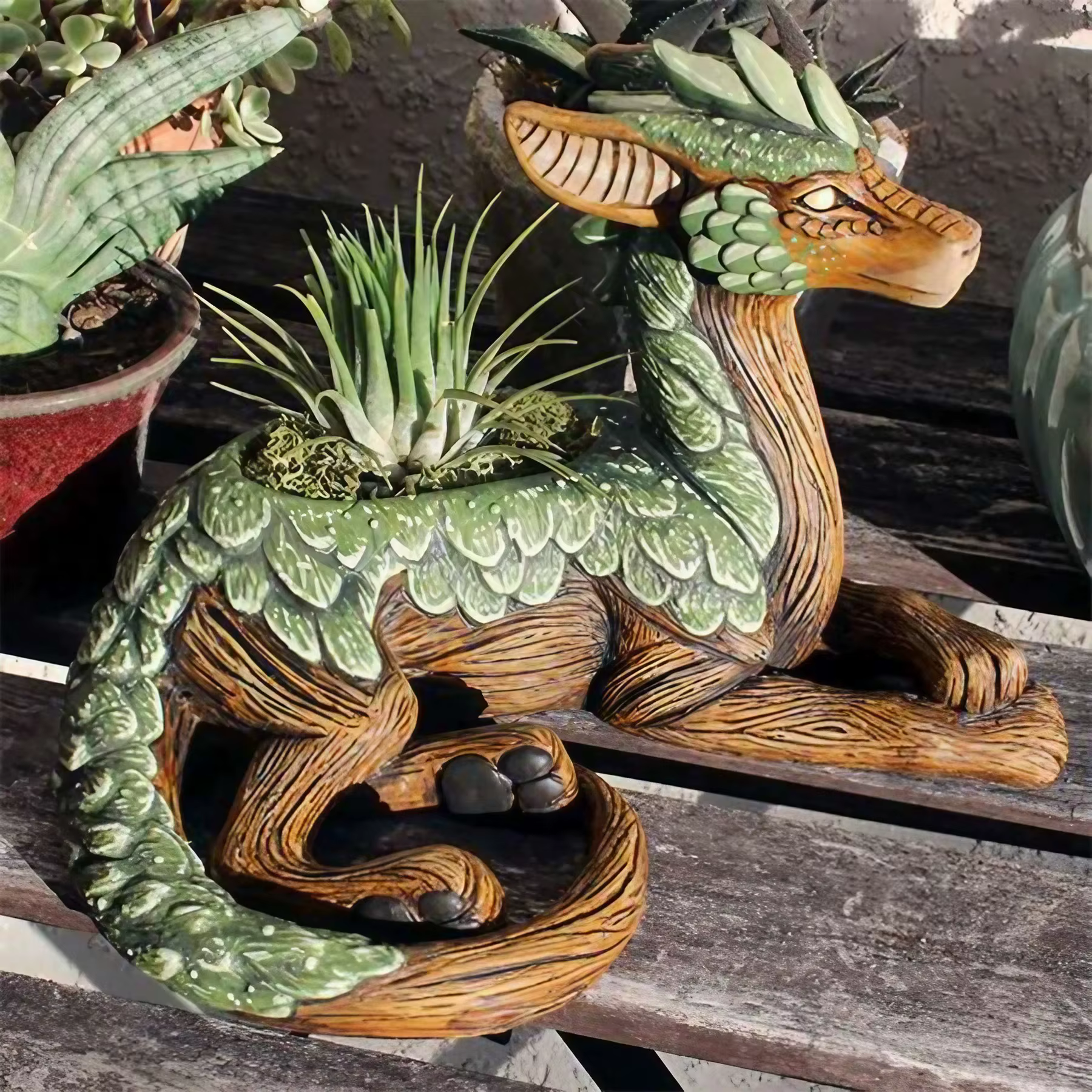 Jardinière d'arbre de dragon créative